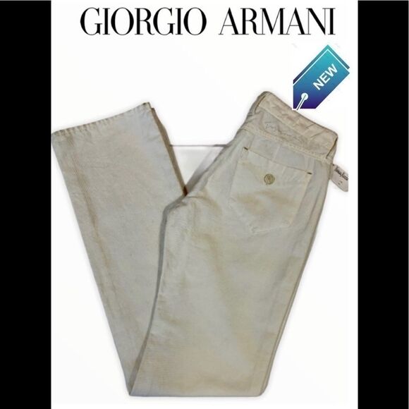 Giorgio Armani cream white jeans NWT size 28 - Picture 1 of 11